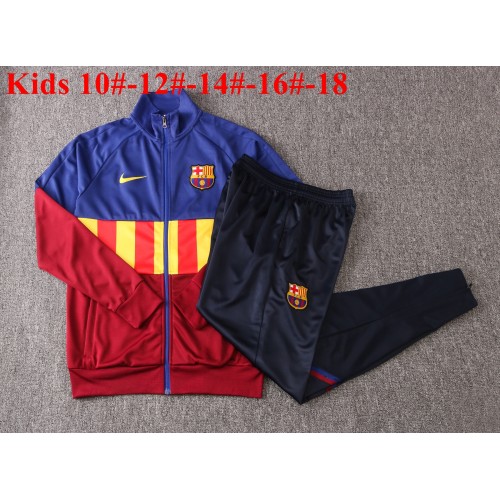 FC Barcelona 2020-2021 Børn Træningsjakke Dragt M002 FC Barcelona 2020-2021 Børn Træningsjakke Dragt M002